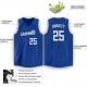 Custom Royal White V-Neck Basketball Jersey