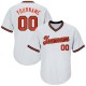 Custom White Orange-Black Authentic Throwback Rib-Knit Baseball Jersey Shirt