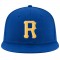 Custom Royal Gold-White Stitched Adjustable Snapback Hat