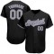 Custom Black Gray-Purple Authentic Baseball Jersey