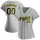 Custom Gray Green-Gold Authentic Baseball Jersey