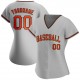 Custom Gray Orange-Black Authentic Baseball Jersey