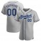 Custom Gray Navy-Powder Blue Authentic Baseball Jersey