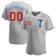 Custom Gray Red-Royal Authentic Baseball Jersey