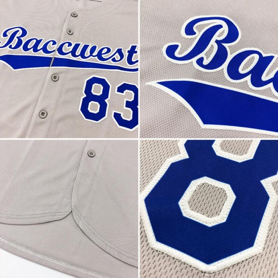 Custom Gray Black-Gold Authentic Baseball Jersey