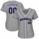 Custom Gray Purple-Black Authentic Baseball Jersey