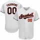 Custom White Black-Orange Authentic Baseball Jersey