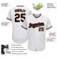 Custom White Black-Crimson Authentic Baseball Jersey