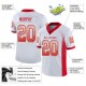 Custom White Scarlet-Gold Mesh Drift Fashion Football Jersey