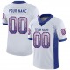 Custom White Royal-Red Mesh Drift Fashion Football Jersey