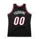 Custom Black White-Maroon Authentic Throwback Basketball Jersey