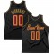 Custom Black Old Gold-Red Authentic Throwback Basketball Jersey