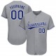 Custom Gray Royal-White Baseball Jersey