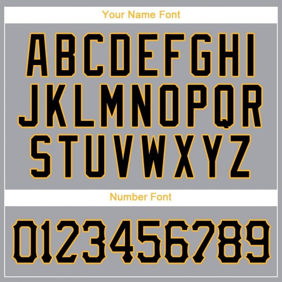 Custom Gray Black-Gold Baseball Jersey