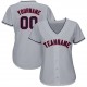 Custom Gray Navy-Red Baseball Jersey