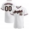 Custom White Black-Crimson Authentic Baseball Jersey