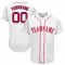 Custom White Red-Navy Baseball Jersey