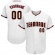 Custom White Black-Crimson Baseball Jersey