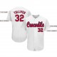 Custom White Red-Navy Baseball Jersey