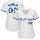 Custom White Royal Baseball Jersey