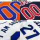 Custom White Navy-Orange Baseball Jersey