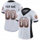 Custom White Black-Orange Mesh Drift Fashion Football Jersey