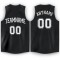 Custom Black White V-Neck Basketball Jersey