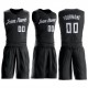 Custom Black White Round Neck Suit Basketball Jersey